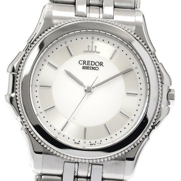 SEIKO CREDOR Pacificique GCBR035/8J81-6B70 WG bezel Quartz Men's Watch_866770